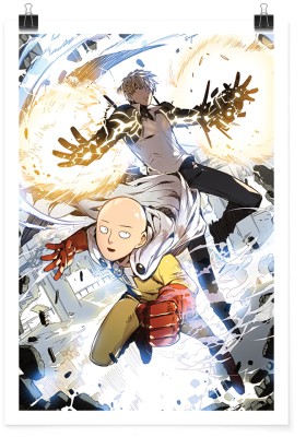 Saitama & Genos fighting – One Punch Man, Anime, Πόστερ, 20 x 30 εκ.