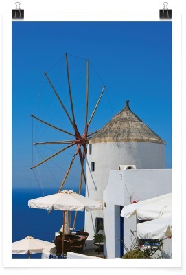 Λευκός ανεμόμυλος, Ελλάδα, Πόστερ, 15 x 20 εκ.