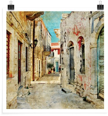 Γραφικά στενά του νησιού, Ελλάδα, Πόστερ, 20 x 20 εκ.