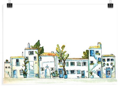 Κτίρια του νησιού, Ελλάδα, Πόστερ, 30 x 20 εκ.
