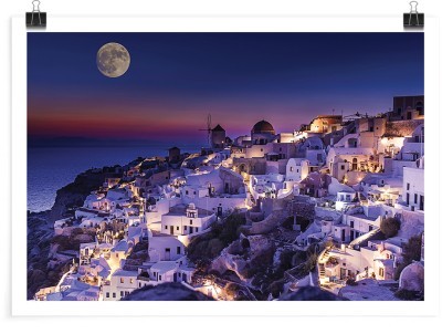Μωβ τοπίο Σαντορίνης, Ελλάδα, Πόστερ, 20 x 15 εκ.