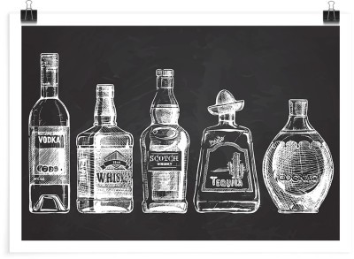 Houseart Μπουκάλια ποτών, Φαγητό, Πόστερ, 20 x 15 εκ.