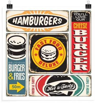 Burgers, Φαγητό, Πόστερ, 20 x 20 εκ.