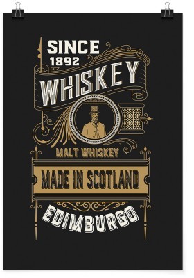 Houseart Ετικέτα από ουίσκι, Φαγητό, Πόστερ, 15 x 20 εκ.