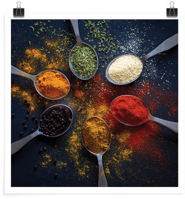 Κουτάλια με μυρωδικά φαγητών, Φαγητό, Πόστερ, 20 x 20 εκ.