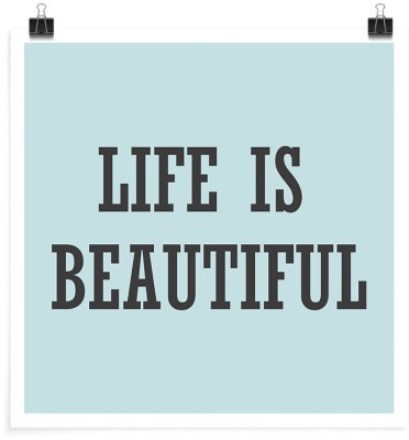 Houseart Η ζωή είναι όμορφη, Φράσεις, Πόστερ, 20 x 20 εκ.