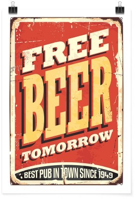 Free beer, Φράσεις, Πόστερ, 15 x 20 εκ.