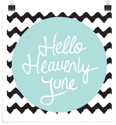 Hello heavenly june, Φράσεις, Πόστερ, 20 x 20 εκ.