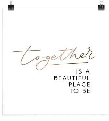 Together!, Φράσεις, Πόστερ, 20 x 20 εκ.