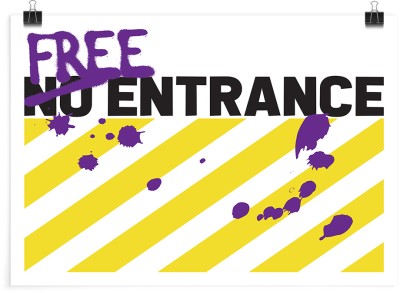 Free entrance, Φράσεις, Πόστερ, 30 x 20 εκ.