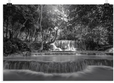 Γκρίζο τοπίο καταρράκτες, Φύση, Πόστερ, 20 x 15 εκ.