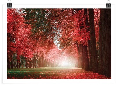 Houseart Ηλιόλουστο κόκκινο δάσος, Φύση, Πόστερ, 20 x 15 εκ.