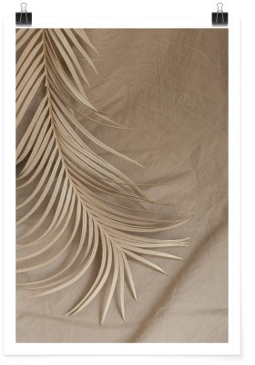 Houseart Μπεζ φύλλο φοίνικα στο σεντόνι, Φύση, Πόστερ, 15 x 20 εκ.