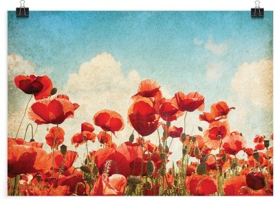 Παπαρούνες με φόντο τον ουρανό, Φύση, Πόστερ, 20 x 15 εκ.