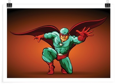 Σούπερ ήρωας με πράσινη φόρμα, Κόμικς, Πόστερ, 20 x 15 εκ.