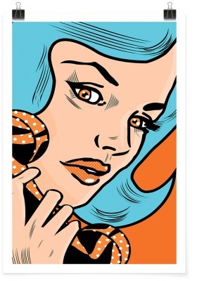 Κοπέλα στο τηλέφωνο, Κόμικς, Πόστερ, 15 x 20 εκ.