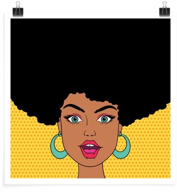 Σγουρομάλλα κοπέλα, Κόμικς, Πόστερ, 20 x 20 εκ.