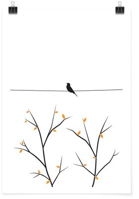 Μοναχικό χελιδόνι, Line Art, Πόστερ, 15 x 20 εκ.