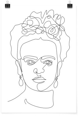 Frida Kahlo, Line Art, Πόστερ, 15 x 20 εκ.