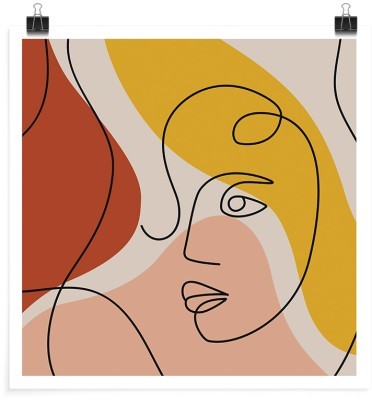 Γραμμικό πρόσωπο, Line Art, Πόστερ, 20 x 20 εκ.