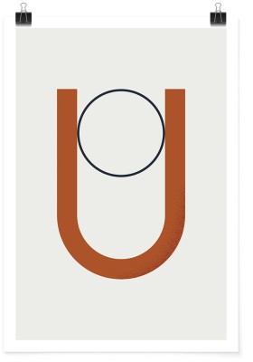 Καφέ σχήμα, Line Art, Πόστερ, 15 x 20 εκ.