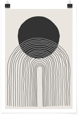 Σκουρόχρωμα σχήματα, Line Art, Πόστερ, 15 x 20 εκ.