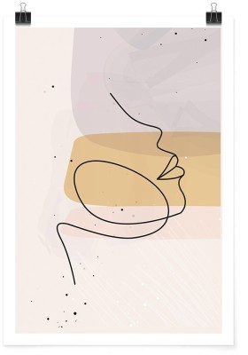 Περίγραμμα προσώπου, Line Art, Πόστερ, 15 x 20 εκ.