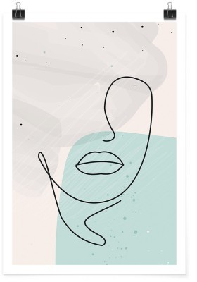 Γυναικεία χείλη, Line Art, Πόστερ, 15 x 20 εκ.