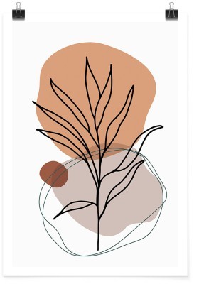 Περίγραμμα φύλλων ελιάς, Line Art, Πόστερ, 15 x 20 εκ.