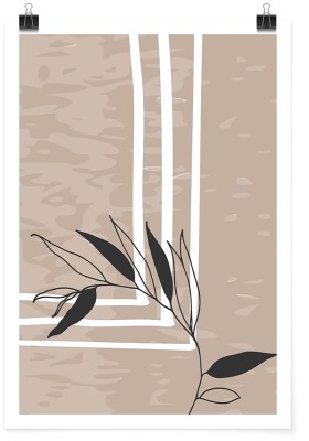 Houseart Botanical art in earth tones, Line Art, Πόστερ, 15 x 20 εκ.