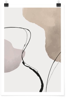 Shapes in earthy colors, Line Art, Πόστερ, 15 x 20 εκ.