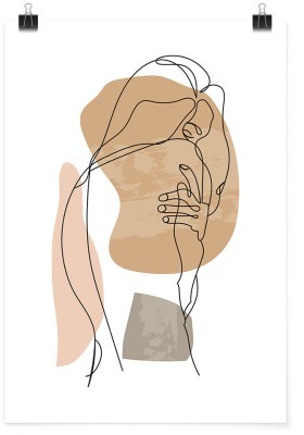 Πλάτη γυναίκας, Line Art, Πόστερ, 15 x 20 εκ.