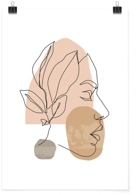 Houseart Female face form, Line Art, Πόστερ, 15 x 20 εκ.