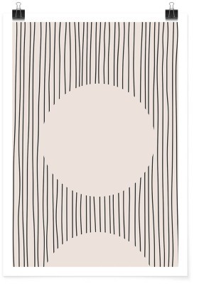 Κάθετες γραμμές και κύκλοι, Line Art, Πόστερ, 15 x 20 εκ.