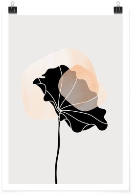 Μαύρο λουλουδάκι, Line Art, Πόστερ, 15 x 20 εκ.