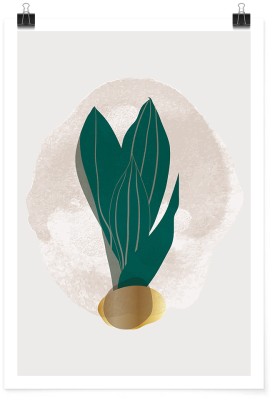 Γλάστρα με φυτό, Line Art, Πόστερ, 15 x 20 εκ.