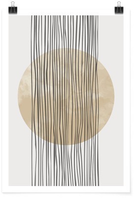 Μοντέρνα χρυσή σύνθεση, Line Art, Πόστερ, 15 x 20 εκ.