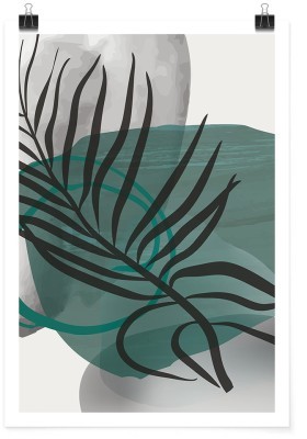Γκρι και πράσινο φόντο, Line Art, Πόστερ, 15 x 20 εκ.