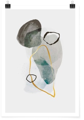 Γκρίζα αφαιρετική σύνθεση, Line Art, Πόστερ, 15 x 20 εκ.