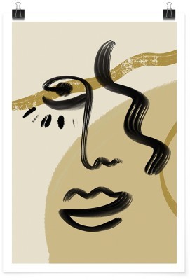 Μάτια, μύτη, χείλη, Line Art, Πόστερ, 15 x 20 εκ.