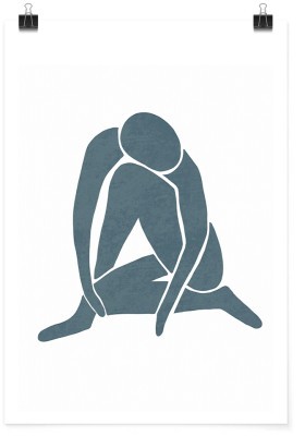 Μπλε σκιά ανθρώπου, Line Art, Πόστερ, 15 x 20 εκ.