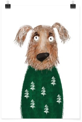 Σκύλος με πράσινο φορμάκι, Παιδικά, Πόστερ, 15 x 20 εκ.