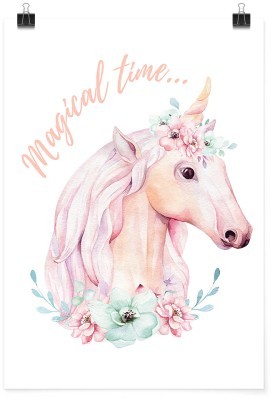 Ροζ μονόκερος, Παιδικά, Πόστερ, 15 x 20 εκ.