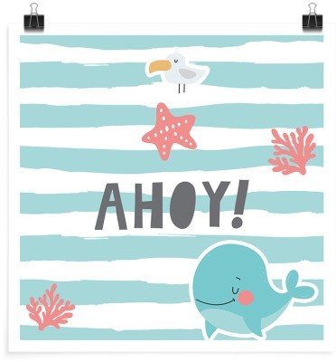 Μπλε φαλαινίτσα, Παιδικά, Πόστερ, 20 x 20 εκ.