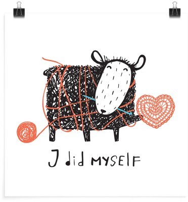 Προβατάκι \"Το έκανα μόνη μου\", Παιδικά, Πόστερ, 20 x 20 εκ.