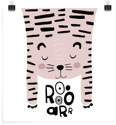 Ροζ τίγρης, Παιδικά, Πόστερ, 20 x 20 εκ.