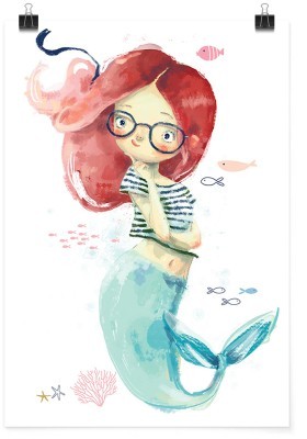 Γοργόνα με γυαλιά, Παιδικά, Πόστερ, 15 x 20 εκ.