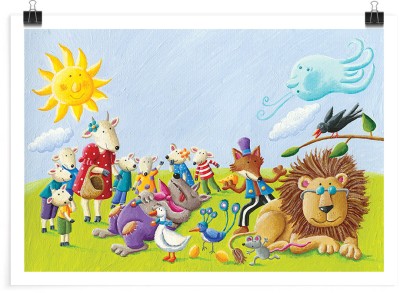 Ηλιόλουστη ημέρα στο λιβάδι, Παιδικά, Πόστερ, 20 x 15 εκ.