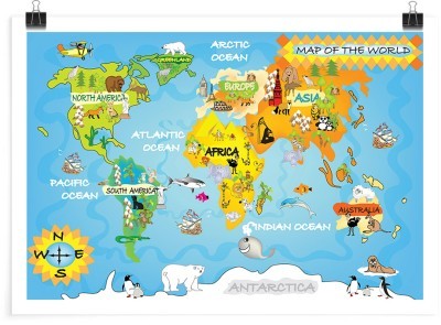Παγκόσμιος χάρτης, Παιδικά, Πόστερ, 20 x 15 εκ.