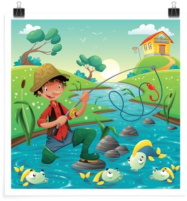 Ώρα για ψάρεμα, Παιδικά, Πόστερ, 20 x 20 εκ.